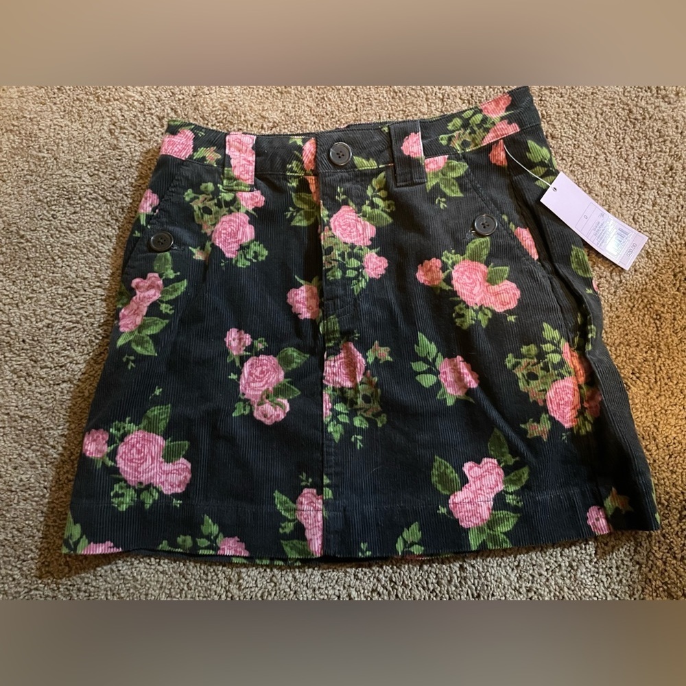 Wild Fable Floral Corduroy Mini Skirt